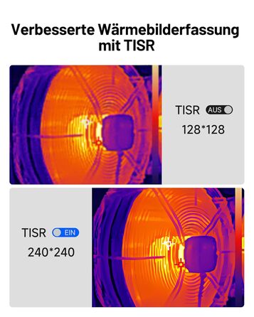TOPDON TC004 Міні тепловізор, 240x240 IR-роздільна здатність, ручний тепловізійний прилад, 15 годин роботи від акумулятора, частота оновлення 25 Гц, діапазон температур -20℃ до 450℃, високий/низький температурний тригер, чорно-синя палітра