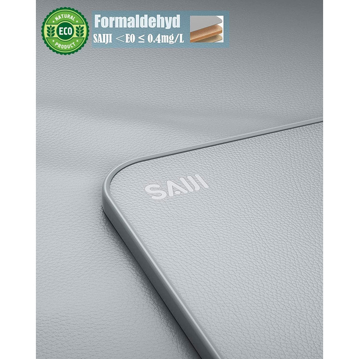 Столик для ноутбука SAIJI 60x45 см, регульована висота, з підставкою для книг, ящиком та кріпленням для планшета. Ідеально для роботи, читання та сніданку.