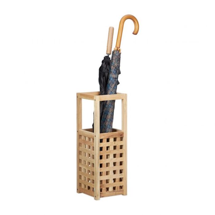 Relaxdays Umbrella Stand Walnut