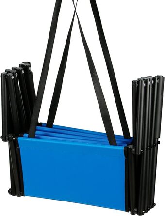 Зручна рампа для собак у машину, велика та маленька, складана, чорна/синя (139x45x76 см)