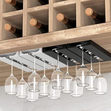 Тримачі для келихів вина TTBDDM (2 шт.), органайзер для келихів, пластикові тримачі для винних келихів для дому, бару, кухні, ресторану (білий)