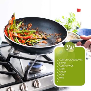 GreenPan Andorra керамічна антипригарна гриль-плита 28 см, PFAS-free, для індукції та духовки, чорна, набір сковорідок 24 см і 28 см