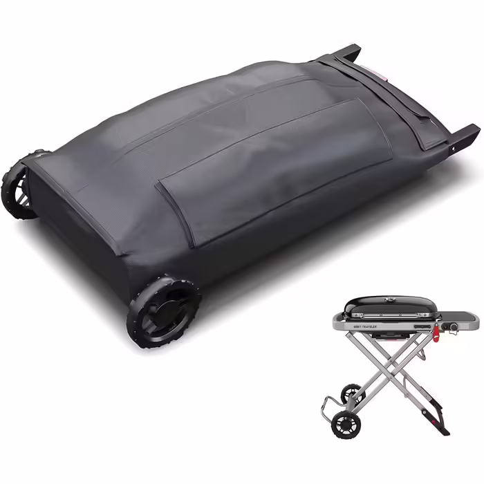 Чохол для гриля GFTIME 7030 для Weber Traveler 9010001, преміум 600D, водонепроникний, сумісний з газовим грилем Weber Traveler, надійний захист і зручне транспортування