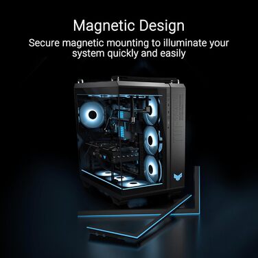 Корпус для ПК ASUS TUF GAMING TG ARGB Black - ігровий, з RGB підсвічуванням, USB Type-C, 4 вентилятори, GT502 Horizon Lighting Kit