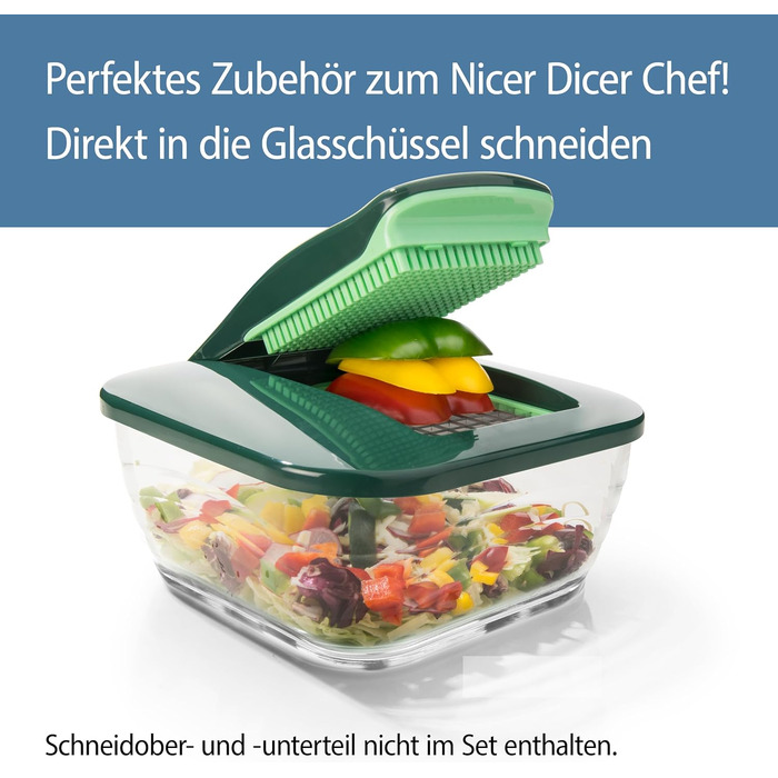 Набір для нарізки овочів Genius Nicer Dicer Chef (15 предметів) з мискою, для нарізки овочів, фруктів, салатів, кубиками, соломкою, з реклами TV