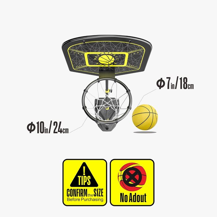 GILIKOKO Adjustable Basketball Hoop Set - Outdoor & Indoor Kids Basketball Set with Stand (110-190cm)