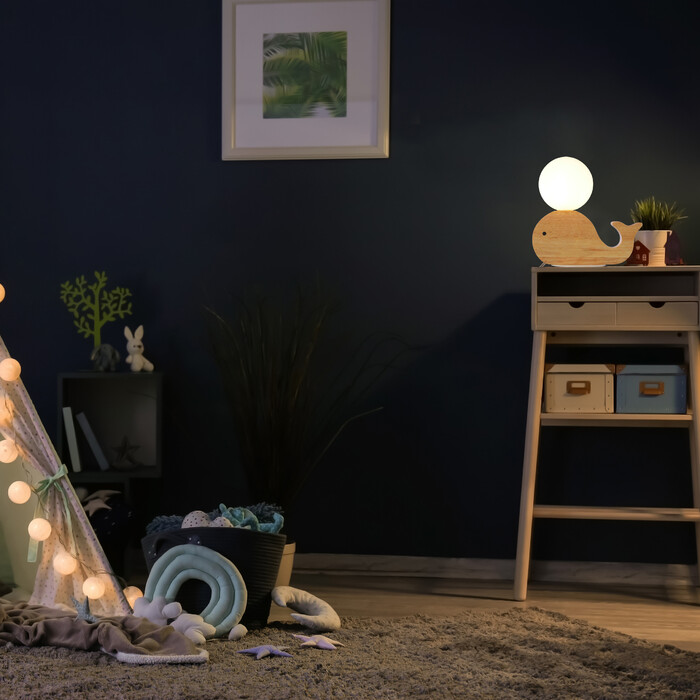 Relaxdays Children's Bedside Lamp, Wooden