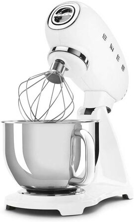 Планетарний міксер Smeg SMF03PKEU, 800 Вт, 10 швидкостей, з набором вінчиків, колір Rose (Білий)
