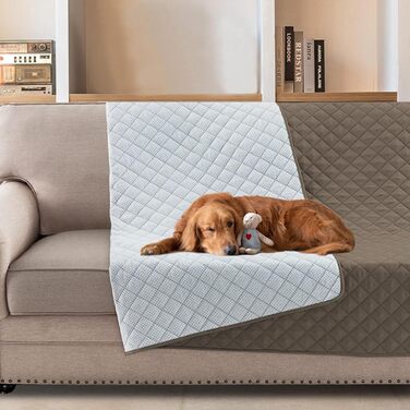 Водонепроникний килимок для собак середніх порід - килимок для собак, що можна прати, захист дивану від собак, котячий килимок, пухнастий та м'який, захисний килимок для дивану, колір: тауп, розмір 77 x 178 см