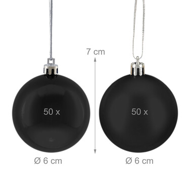 Relaxdays Set of 100 Christmas Baubles