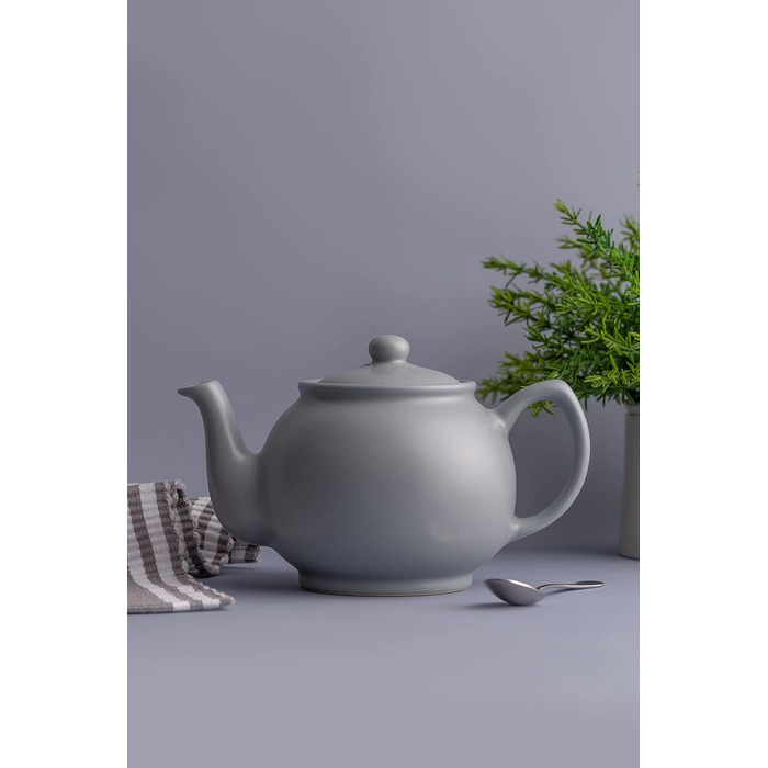 Price & Kensington Teapot made of stoneware, 110 cl, for Pastell (Grey, 6 cups)