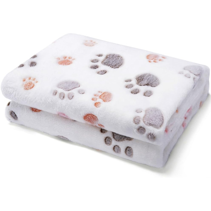 ALLISANDRO® Тепла та м'яка ковдра для домашніх тварин: ковдра для собак та котів з флісу, 200x150 см, бежева