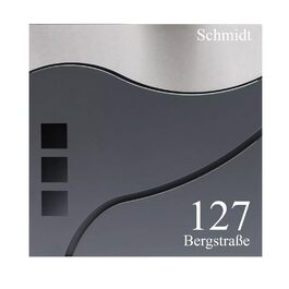 Поштовий ящик Verda з газетницею, 2 ключі, 37x37x11 см, нержавіюча сталь, дизайнерський настінний поштовий ящик, сучасний стиль