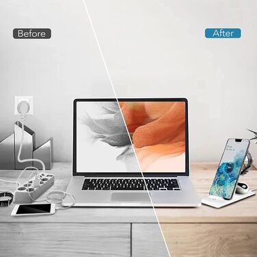 Бездротовий зарядний пристрій 3-в-1 SPGUARD для Samsung Galaxy Watch 8/Classic/Ultra/7/6/5, S25/S25+/S25 Edge/Ultra, Z Flip 7/FE, Z Fold 7, Buds 3 Pro/2