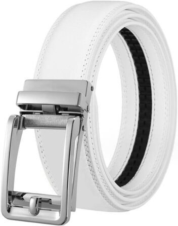 Чоловічий шкіряний ремінь на автоматичній застібці з металевою пряжкою. Ширина 3.5 см, довжина 130 см, багатокольоровий. Підходить для бізнесу.