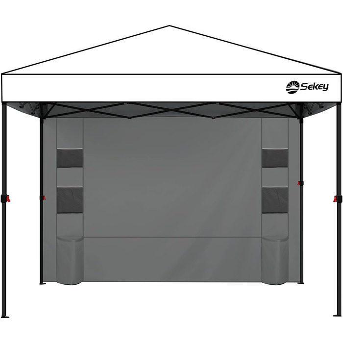 Sekey 1PCS Side Walls for Gazebo 3x3 Waterproof, Winterproof with Storage Compartments, Side Walls for Gazebo Party Tent Garden Tent 3x3m, Grey