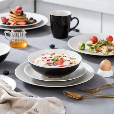 Набір посуду для 4 осіб LENTO Beige, 16 частин, кераміка, вінтажний стиль