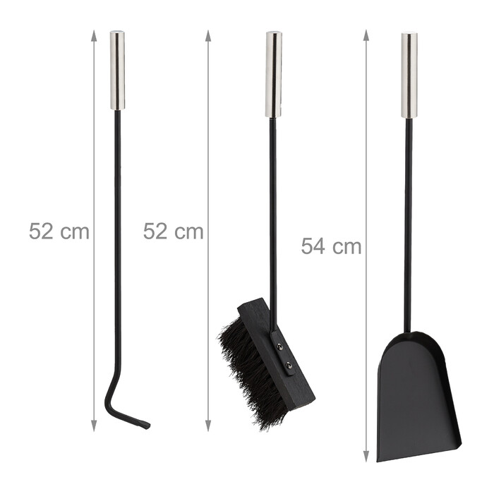 Relaxdays 4-Piece Fireplace Set