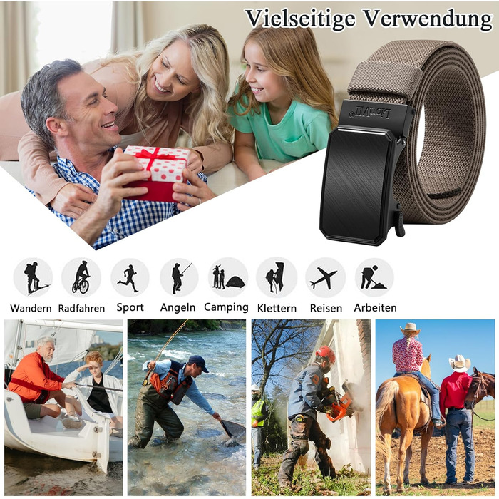 Еластичний тактичний пояс LionVII з автоматичною застібкою, чоловічий робочий пояс, обхват 75-125 см (28-49'), хакі (копер)