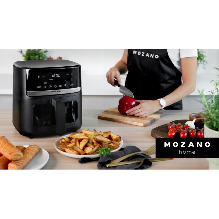 Аерофритюрниця Mozano 5л, потужна безнамастильна фритюрниця 1500 Вт