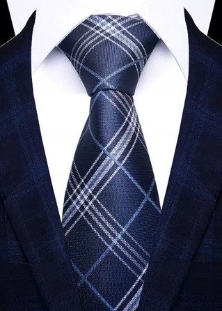 Широка краватка Elegance синього кольору