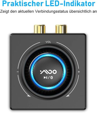 Bluetooth аудіоприймач YMOO 5.3: AUX адаптер для стереосистеми, TV, PC, MP3-плеєра, 50ft радіус дії, 3.5mm jack & RCA вхід