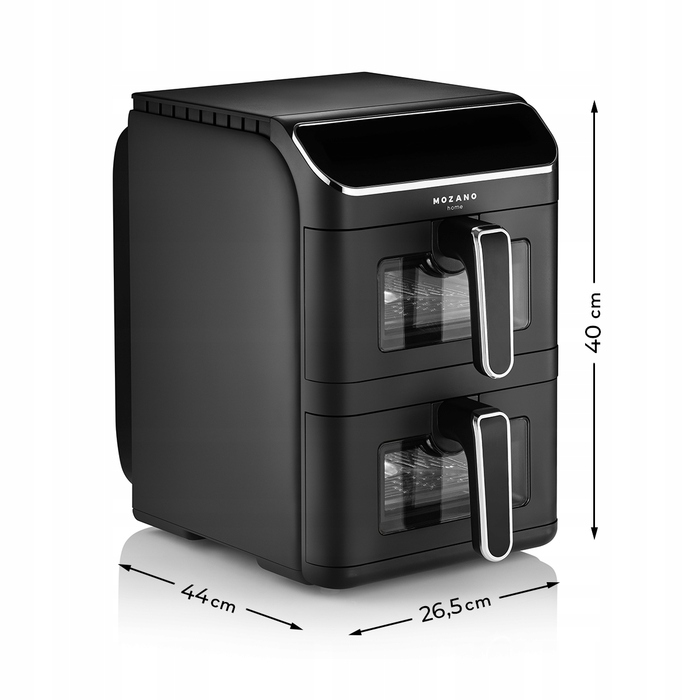 Вертикальна двокамерна аерофритюрниця 11л Air Fryer 2800W, 12 режимів