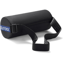 Підпорушка для спини Qutool з піною Memory Foam, для офісного та геймінгового крісла, підтримка поперекового відділу, регульовані ремені, сітчаста обкладка (Чорний)