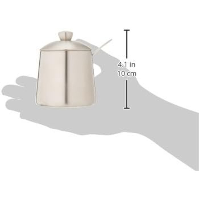 Frieling USA 18/10 Brushed Stainless Steel Sugar Bowl with Spoon