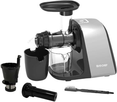 Соковижималка BioChef Axis Compact горизонтальна, 150 Вт, 80 об/хв, для пшениці та листової зелені, червона