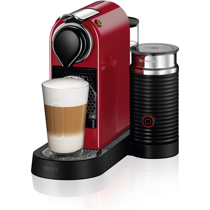Кавомашина капсульна Nespresso Krups XN7615 Citiz&Milk, 1260 Вт, 1 л, 19 Бар, червона