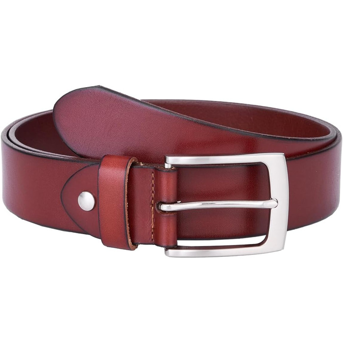 Чоловічий шкіряний ремінь BELTER, 38 мм, для джинсів, з подарунковою коробкою, розмір L (105 см), колір коричневий