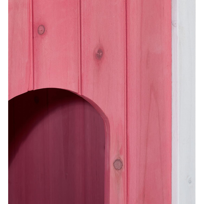 Кіт-будинок Relaxdays з тканини, червоно-білий, 71.5 x 62.5 x 44 см, 2 входи, складаний