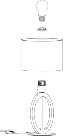 Торшер Eglo Basildon 1: дерев'яний торшер з абажуром, настільна лампа для вітальні, спальні, з вимикачем, E27