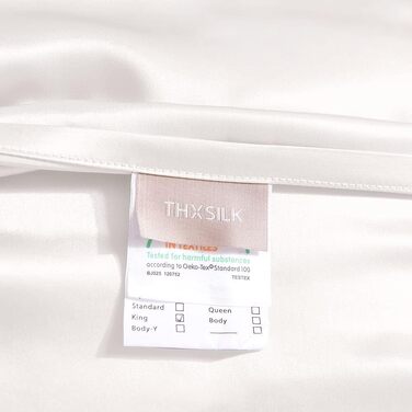 Шовкові наволочки THXSILK 2 шт, 25 момме, 40x80 см, білі, натуральна шовкова наволочка для волосся, для жінок і чоловіків