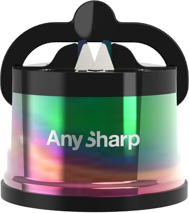 AnySharp Pro металевий точильник для ножів, безпечний, з присоскою PowerGrip, для кухонних ножів з твердого сталі та серрейтором, найкраща якість