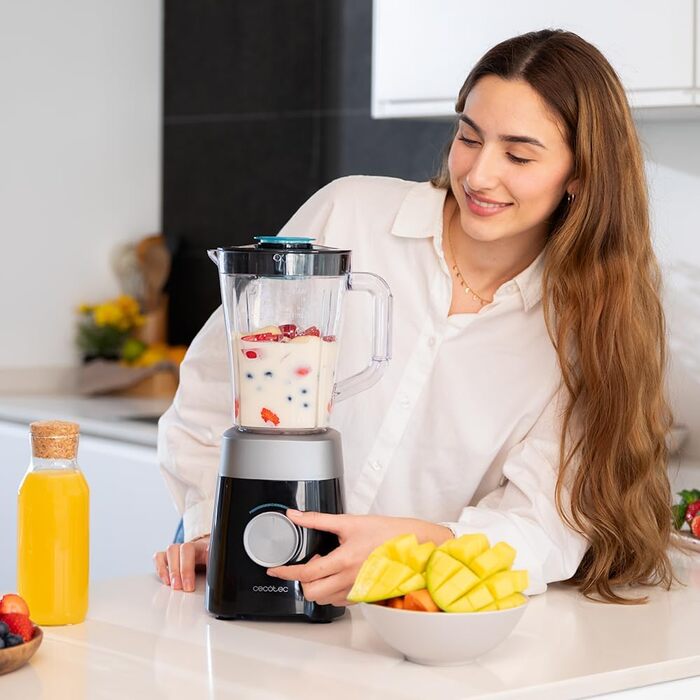 Cecotec Power Black Titanium 1300Max Stand Mixer - 1300W, 1.5L, 2 Speed, Titanium Blades, Pulse Function