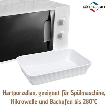 Форма для запікання Küchenprofi, прямокутна, 20 см, з твердого фарфору, біла