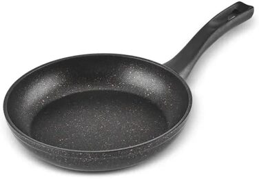 Набір кухонного посуду Karaca Biogranit Blackgold 12 предметів | Покриття з антипригарним ефектом | Стійкий до подряпин | Здоровий та екологічний | Енергоефективний | Елегантний дизайн | Легко миється (Чорний/Золотистий)