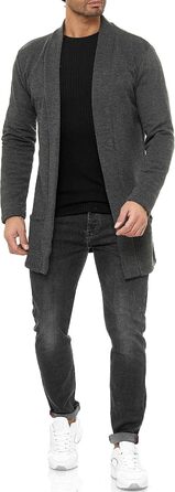 Кардиган чоловічий Redbridge, жакет, світшот, сако, довгий крій, XL, сірий