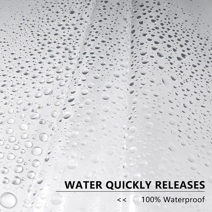 Прозора штора для ванної кімнати Blumen 180x200 см з гачками, антигрибкова, водонепроникна EVA