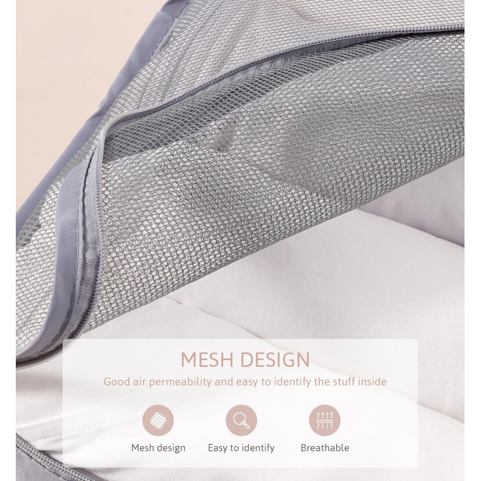 Органайзер для валізи Meowoo, набір 8 шт. (сірий): кубики для пакування, органайзери для подорожей та бізнесу