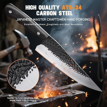 Ніж Santoku Purple Dragon професійний кухонний, сталь високовуглецева, 18.6 см - для м'яса та овочів, ергономічна ручка