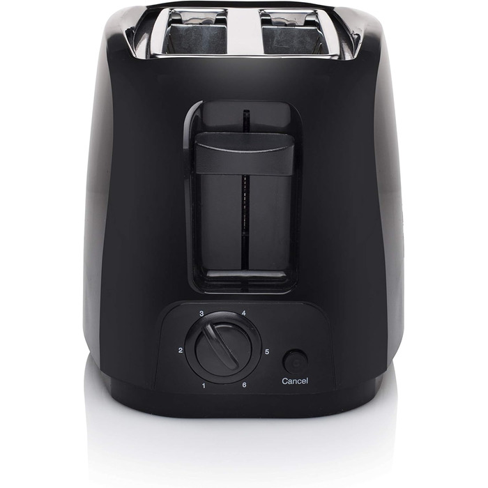 Тостер Tristar BR-1025: 6 рівнів підсмажування, підставка для тостів, знімний піддон для крихт, чорний