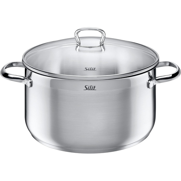 Silit Scalea 6-Piece Induction Cookware Set - Stainless Steel Pots and Pans with Glass Lids