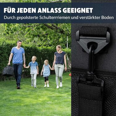 Термосумка 20/30L (складніша) - ізольована сумка-холодильник 10-12 годин для пікніка, роботи, покупок (30л, чорна) з відкривачем та PEVA-матеріалом