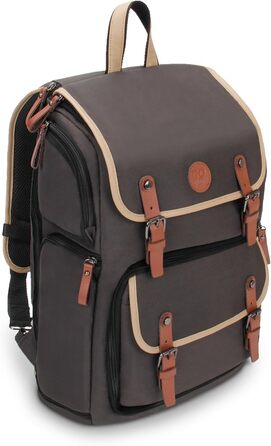 GOgroove Рюкзак для камери: DSLR рюкзак для подорожей, з відділенням для ноутбука та штатива, водонепроникний, сірий