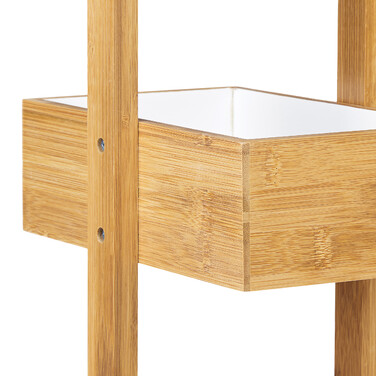 Relaxdays Bamboo Bathroom Shelf with 4 Shelves