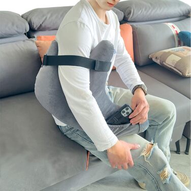 Y-Shaped Pillow for Shoulder Surgery Recovery: Rotator Cuff Support, Postoperative Sleep and Sitting Aid, Dark Gray