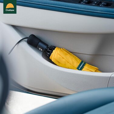 Жовтий парасолька Chakipee Kompakter Reise – великий, стійкий до вітру, автоматичний, для чоловіків та жінок, 105 см розмах, 10 ребер, тканина 210T-Gewebe